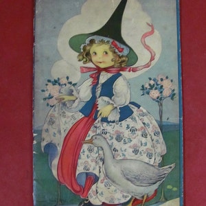Mother Goose Book of Rhymes No. 44 Published by in 1916 by Stecher Litho Co. New York  Antique Illustrated Children's Book