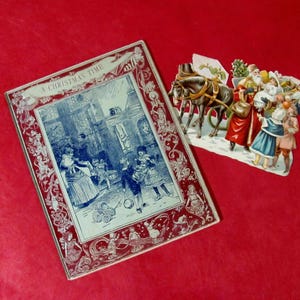 A Christmas Time door &quot;Viooltje&quot; gepubliceerd 1875 door Lothrop Co Boston met kerstman gestanst schroot charmante zwart-witillustraties antiek boek