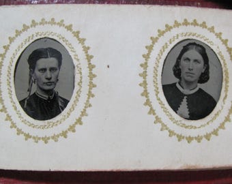Antique Gem Album 19 Tintype Photographs