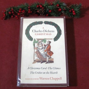 A Christmas Carol by Charles Dickens Illustrated by Warren Chappell 1st Edition Published in 1976 by Oxford University Press NY Dust Jacket