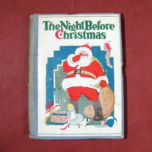 The Night Before Christmas/ Mother Goose Rhymes and Jingles Pictures by John R. Neil Published by Reilly & Lee Co Antique Christmas Book