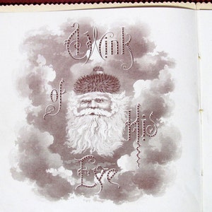 Antique Christmas Card Booklet What Makes A Happy Christmas Poem by M.F. Whidden George C. Whitney Worcester MA Beautiful Illustrations