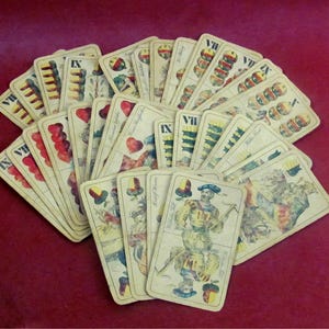 Piatnik Playing Cards William Tell Game Cards 32 Cards Beautiful Graphics Antique Card Game