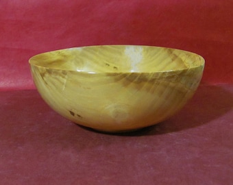 K. Moore Artist Pine Bowl #140 Signed 8 1/2" Diameter Handmade Wood Turned