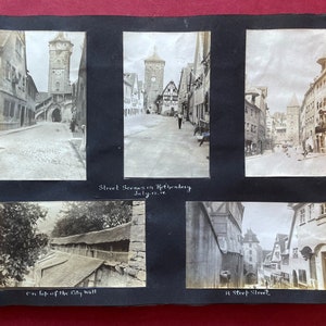 Caught in 1914 War Leaves Austria 2 Photo Albums Motor Trips 1913 & 1914 Boston to Europe 308 Black and White Photographs Many Notations
