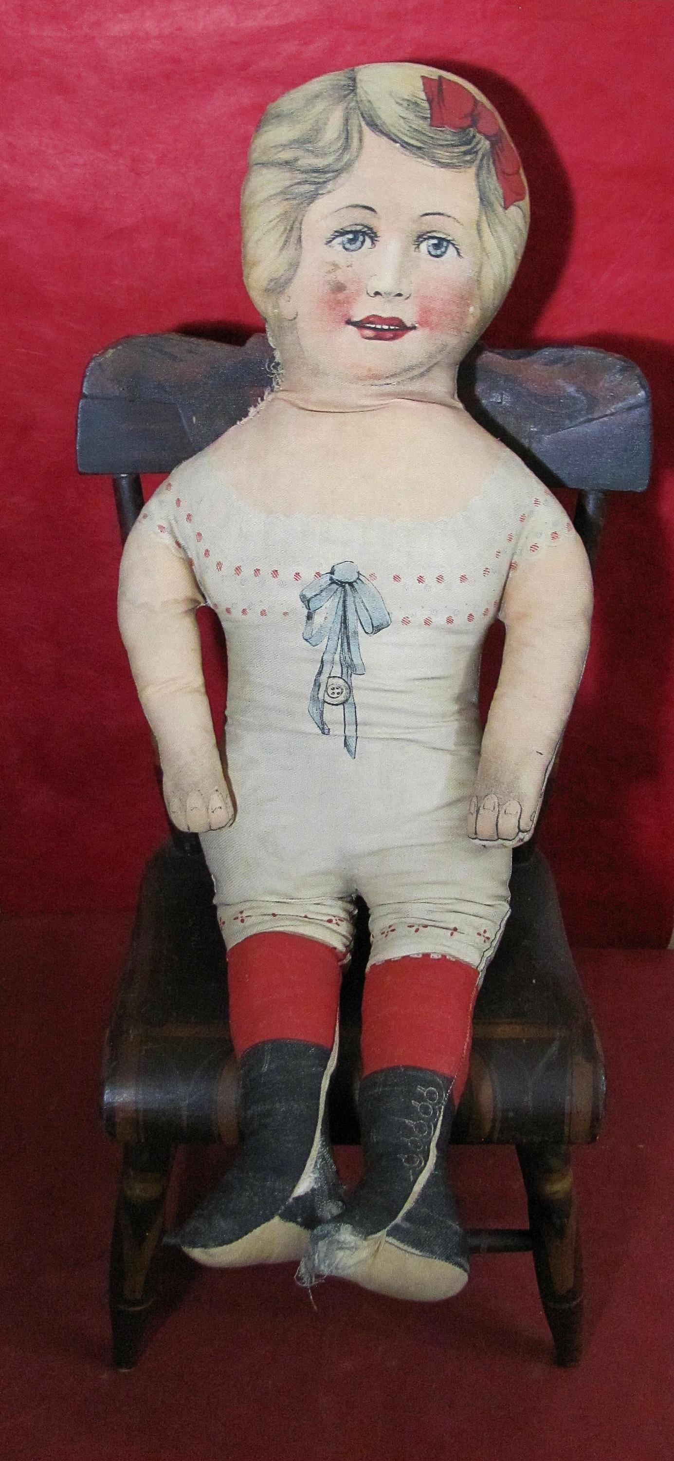 Antique Lithograph Cloth Doll - Etsy