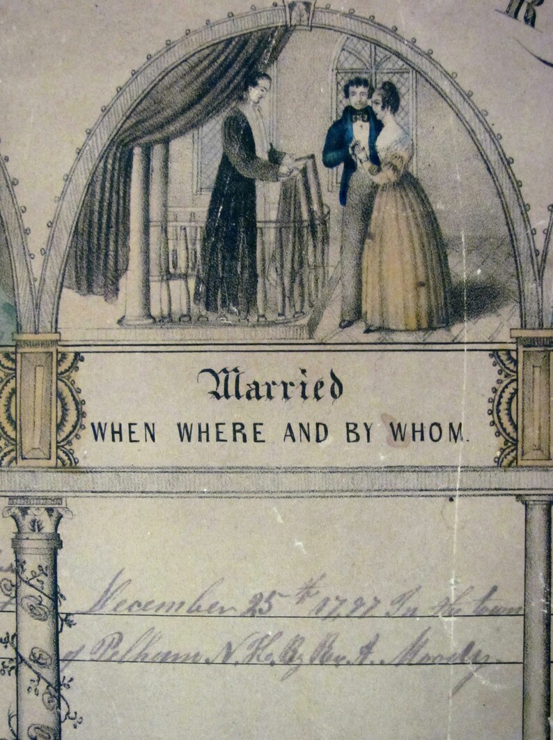 Early Family Register Jones Family Dracut Massachusetts Etsy