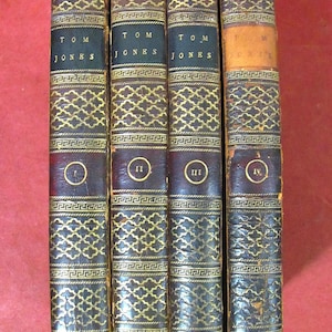 1792 The History Of Tom Jones by Henry Fielding Cooke&#39;s Edition Of Select Novels 4 Volumes Wood Cut Engravings Leather Bound Antique Books