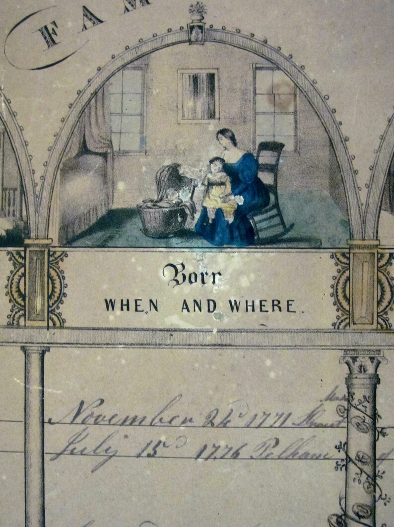 Early Family Register Jones Family Dracut Massachusetts Etsy