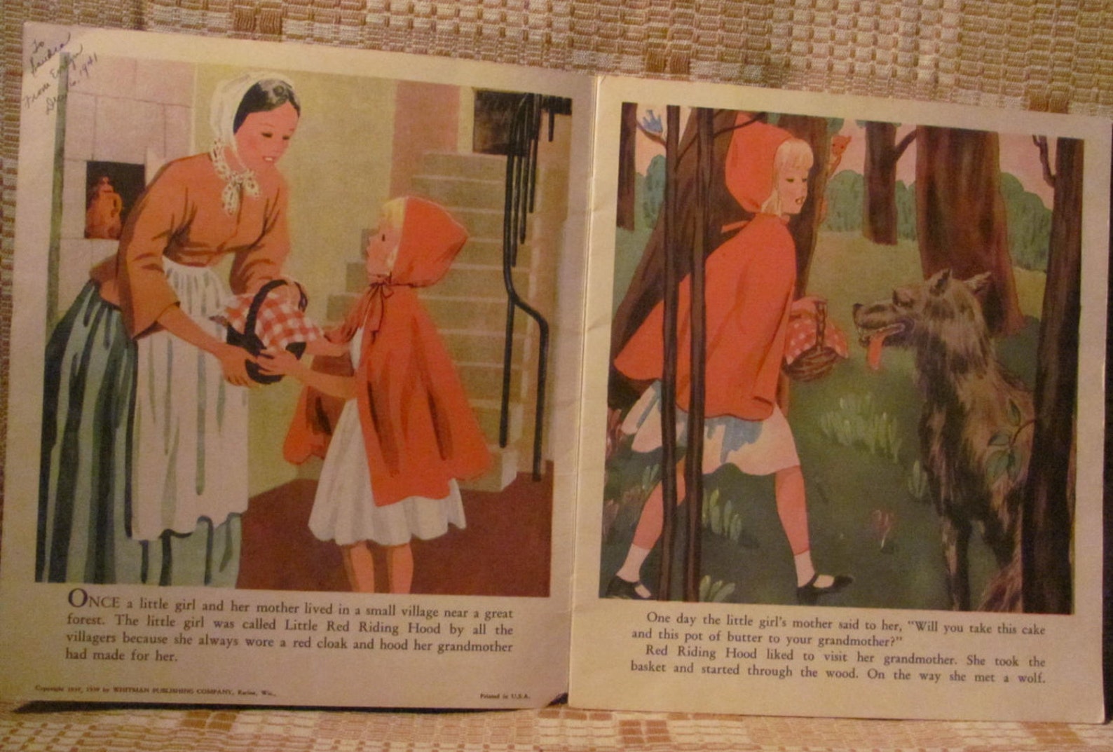 1939 'Little Red Riding Hood' By Charles Perrault Etsy
