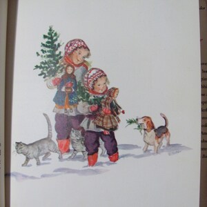 The Doll's Christmas by Tasha Tudor Published in 1950 by Henry Z. Walck Inc. NY 1st Edition 1st Printing Original DJ Vintage Children's Book image 7