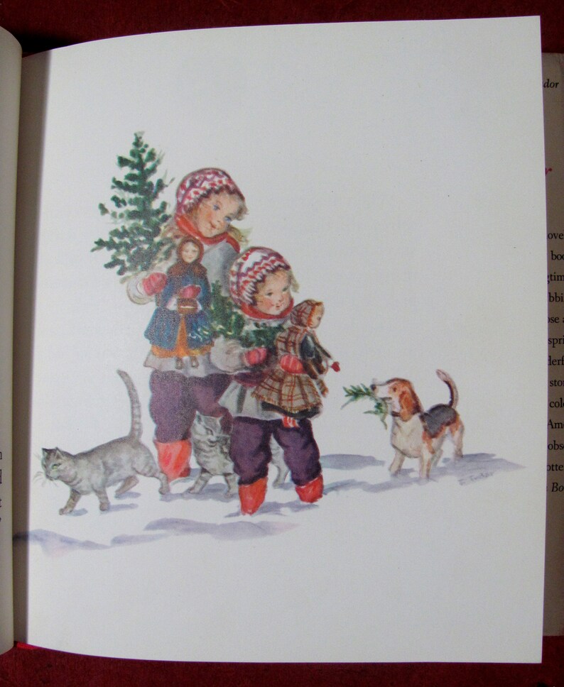 The Doll's Christmas by Tasha Tudor Published in 1950 by Henry Z. Walck Inc. NY 1st Edition 1st Printing Original DJ Vintage Children's Book image 7