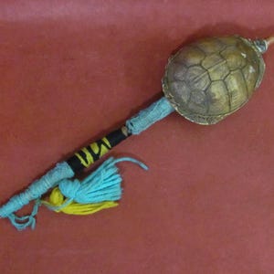 Ceremonial Turtle Rattle Handmade Native American Musical Instrument