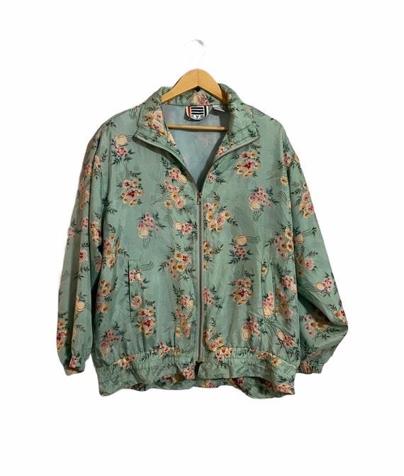Vintage EVR Floral Jacket 100% Silk