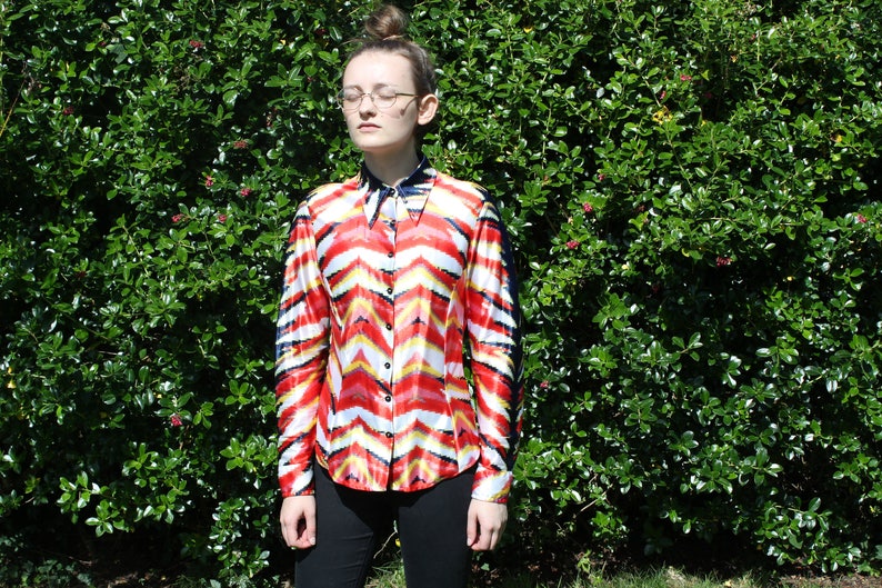 authentic REPLAY vintage shirt with big collar size M
