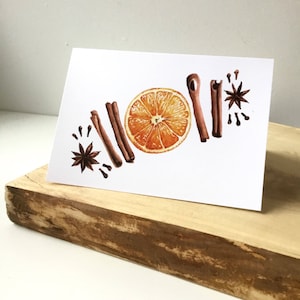 Oranje en Spice leeg wenskaart - één 5 x 7 lege wenskaart met envelop