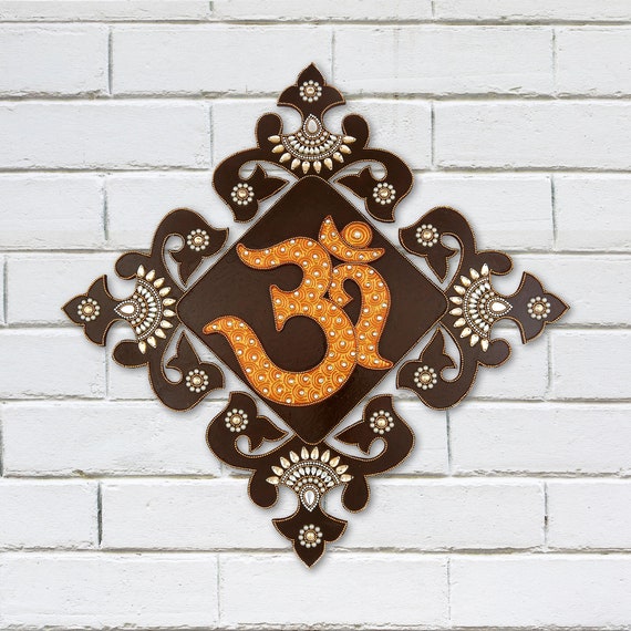 Om Symbol Wooden Wall Hanging Painting Wall Decor For Etsy