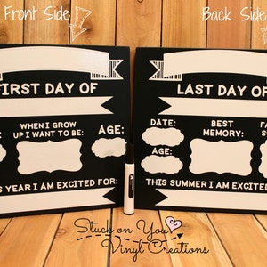 Double sided Back to school dry erase board /  First day /  Last day
