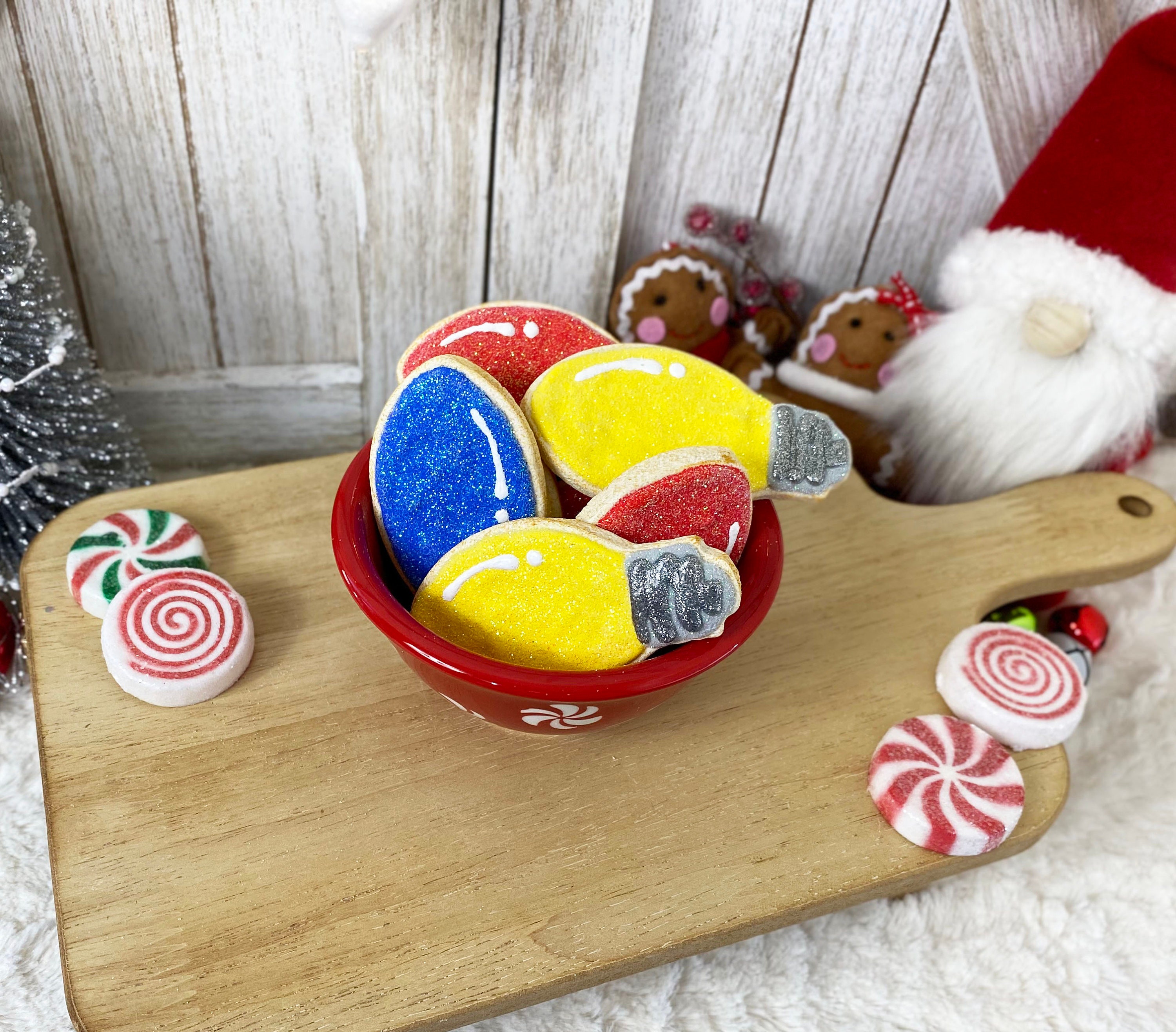 Fake Christmas Lights Cookies / Faux Christmas Cookies / Etsy