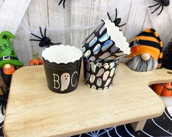 Halloween Ghost Baking Cups / Halloween Decor / Tiered Tray Decor / Farmhouse Decor / Faux Food and Drinks