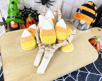 Fake Candy Corn Cookies / Faux Cookies / Halloween Decor / Tiered Tray Decor /Farmhouse