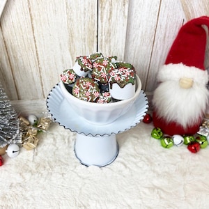 Fake Hot Cocoa Marshmallows / Fake Marshmallow / Hot Cocoa Bar / Faux Christmas Food / Tiered Tray Decor / Christmas Decor/ Christmas Filler