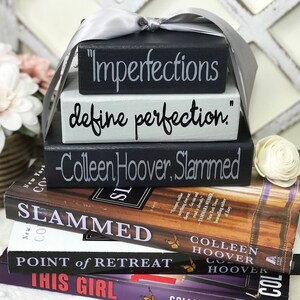 Slammed by Colleen Hoover Book Quote Stacker Blocks / Bookshelf Decor / Book Lover Gift / Gifts for Readers / Romance