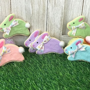 Fake Easter Bunny Cookies / Faux Easter Cookies / Easter Decor / Tiered Tray Decor / Spring Decor