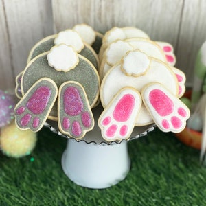 Fake Bunny Butt Easter Cookies / Faux Easter Cookies / Easter Decor / Tiered Tray Decor / Spring Decor / Realistic Food