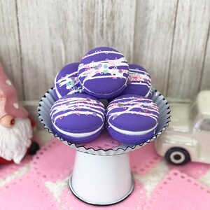 Fake Purple Valentine&#39;s Day Macaroons / Fake Macaroon / Faux Valentine&#39;s Day Food / Tiered Tray Decor / Valentine&#39;s Decor / Farmhouse Decor