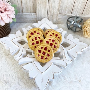 Fake Mini Cherry Pie / Faux Pie / Mini Pie / Tiered Tray Decor/ Farmhouse Decor