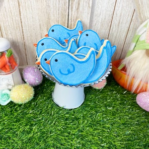 Fake Spring Bluebird Cookies / Faux Easter Cookies / Easter Decor / Tiered Tray Decor / Spring Decor