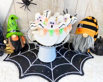 Fake BOO Ghost Cookies / Faux Cookies / Halloween Decor / Tiered Tray Decor /Farmhouse