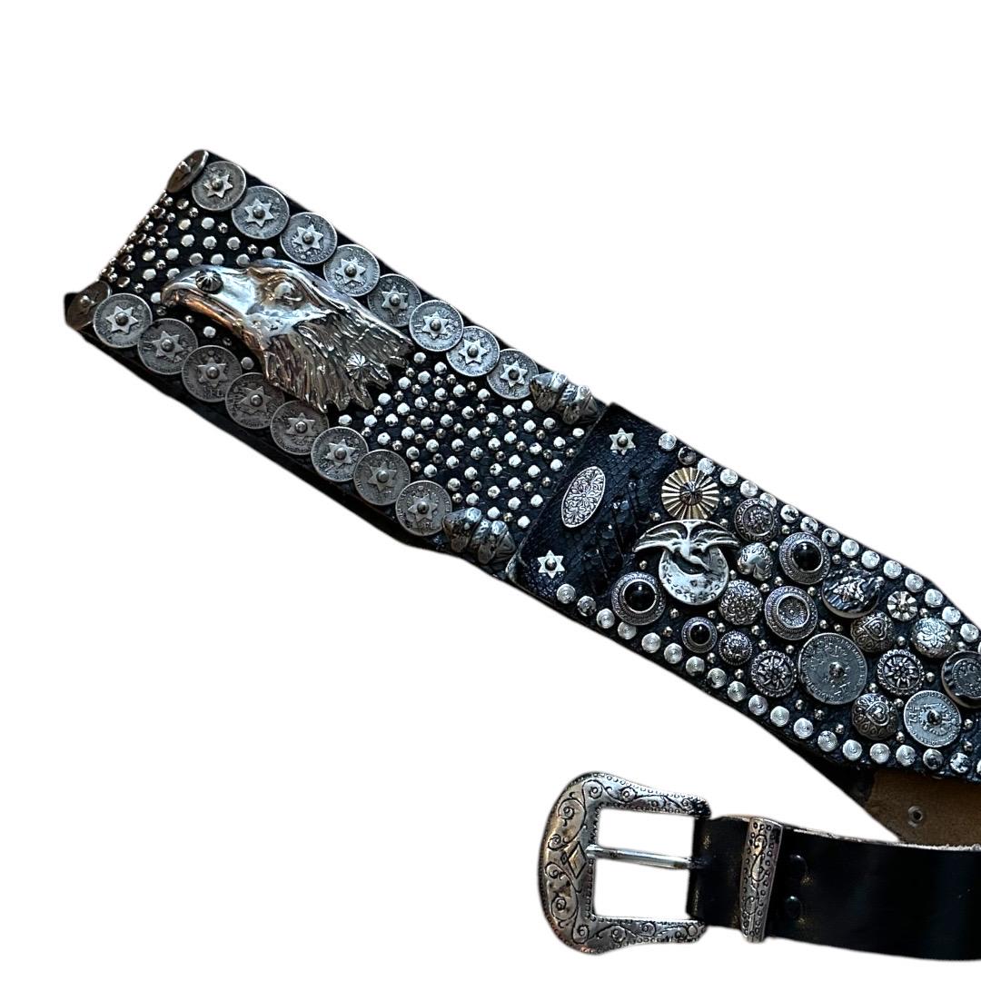 Studded Leather Eagle Belt. - Etsy display picture 1
