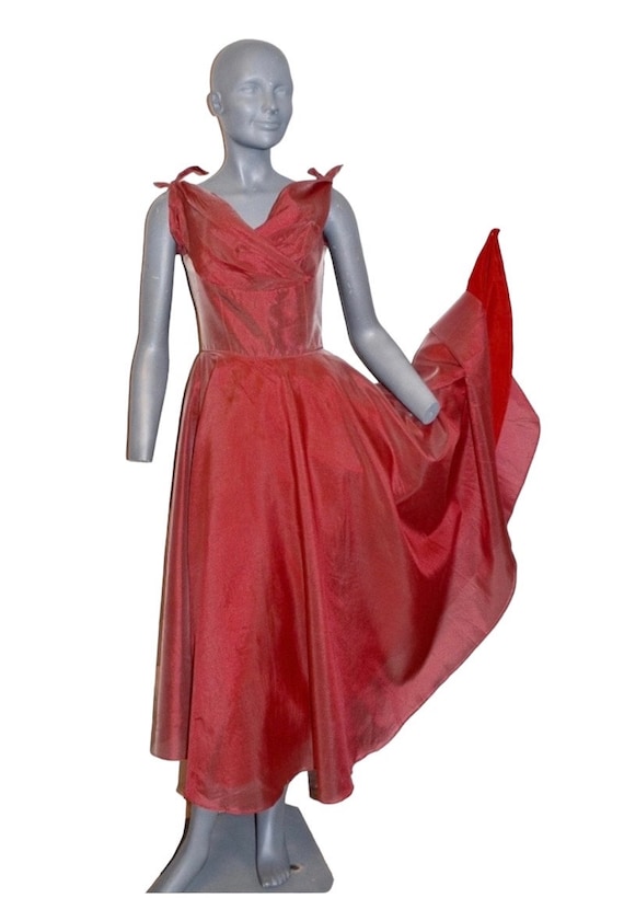 Lorraine Baines Style VTG Taffeta Prom Dress XS