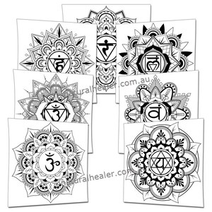 Beautiful 7 Chakra Mandala Poster Pack of 14 (PDF)