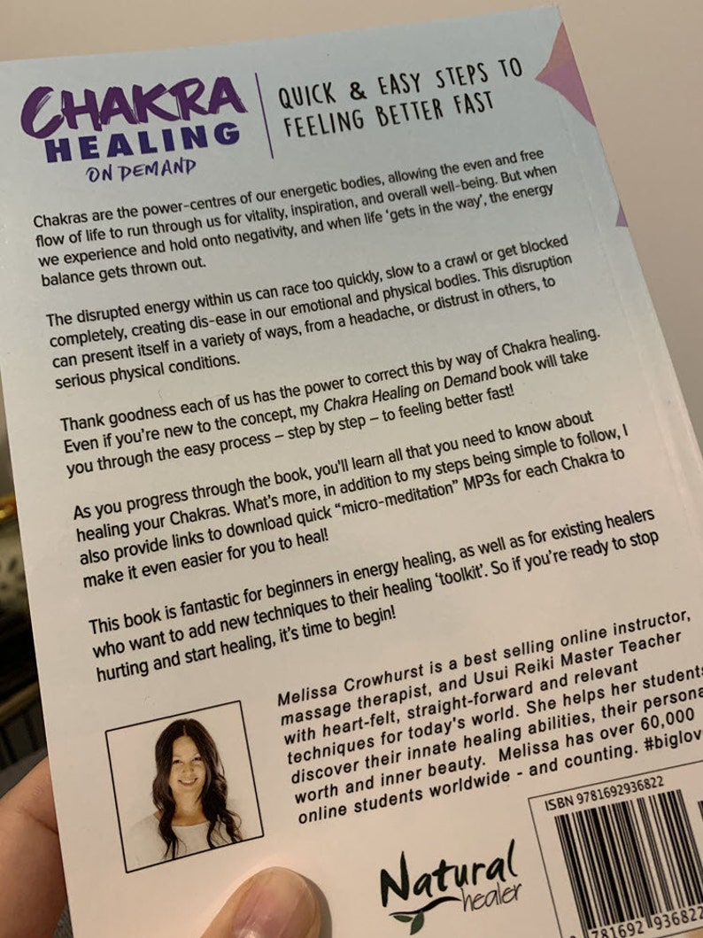 CHAKRA Healilng on Demand Book Autographed By Melissa Crowhurst NEW image 4