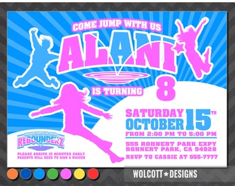 Altitude Trampoline Park Trampoline party invitation bounce | Etsy