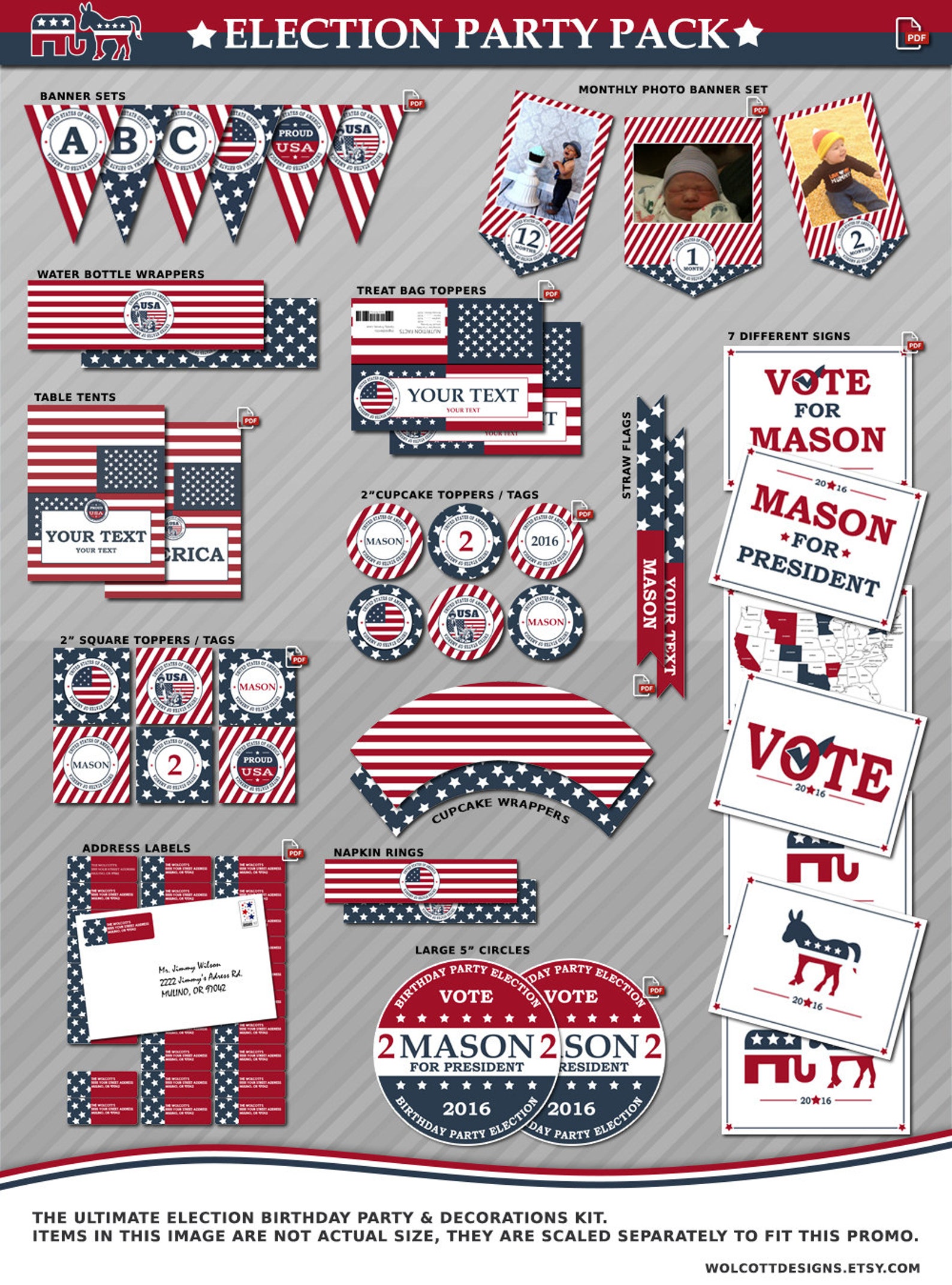 Election Party Election Party Supplies Election Party Decor Etsy