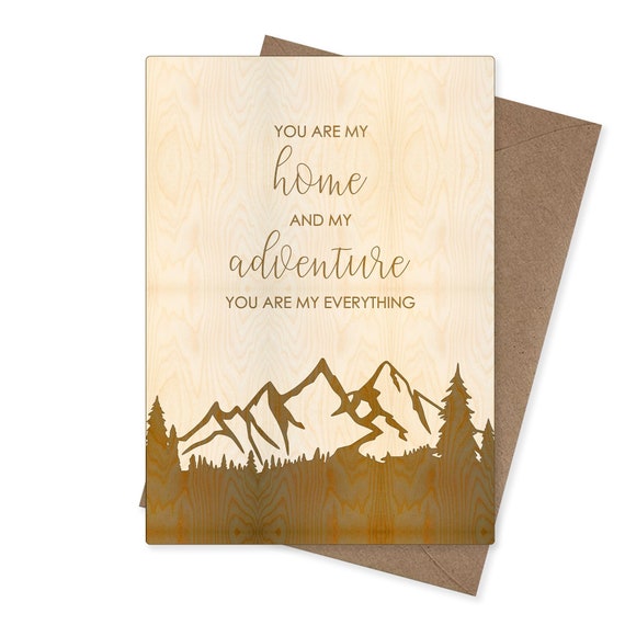 Personalized 5th Wedding Anniversary Cards, 5 Year Anniversary Wood, Personalized Fifth Anniversary Card Wood Anniversary Gift Il_570xn