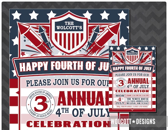 4th of july party invitation fourth of july party invitation 4th