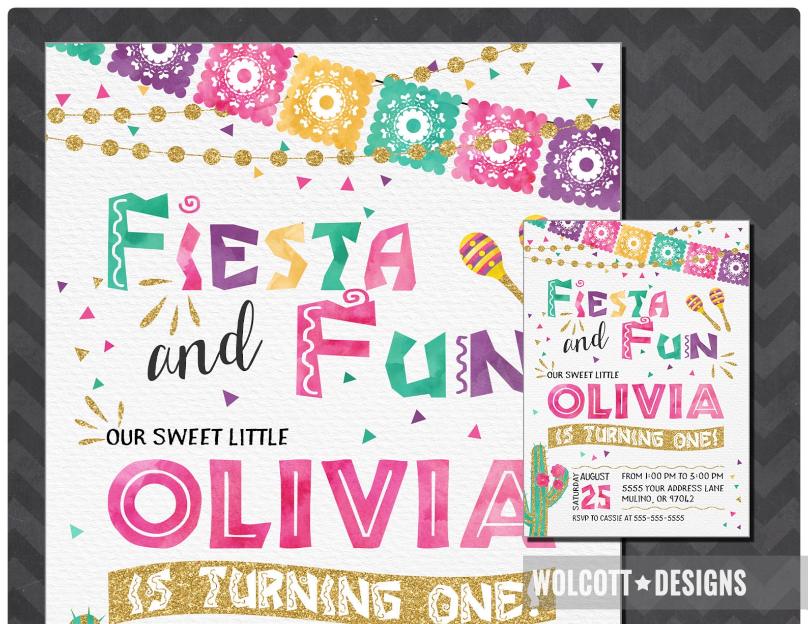 Fiesta Birthday Invitation Spanish Birthday Invitation Etsy