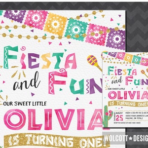 Fiesta Birthday Invitation, Spanish Birthday Invitation, Fiesta and Fun, Taco Birthday Invitation, First Birthday, Cactus Invitation