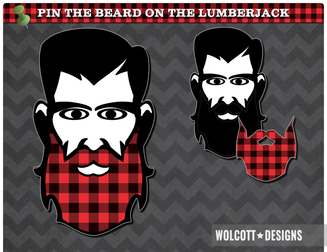 Pin the Beard on the Lumberjack, Lumberjack Party, Lumberjack Party Games, Lumberjack Party