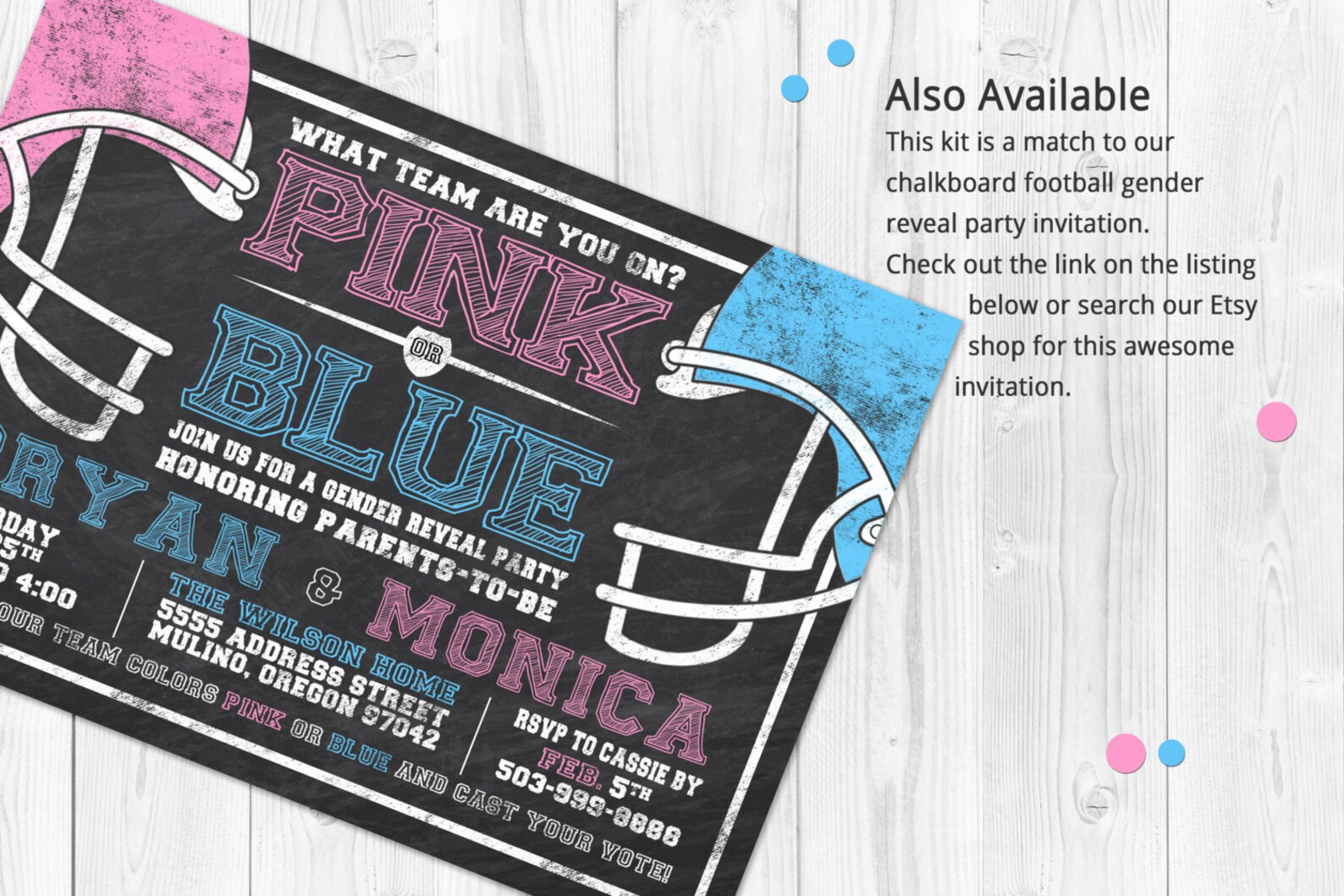 Football Gender Reveal Party Gender Reveal Games Gender Etsy
