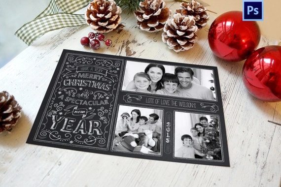 Christmas Card Template Chalkboard Christmas Card Photoshop Template Instant Download Photographer Template Commercial Use By Wolcottdesigns Catch My Party