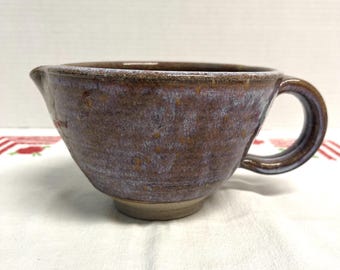 Vintage studio art pottery stoneware batter bowl or mixing bowl