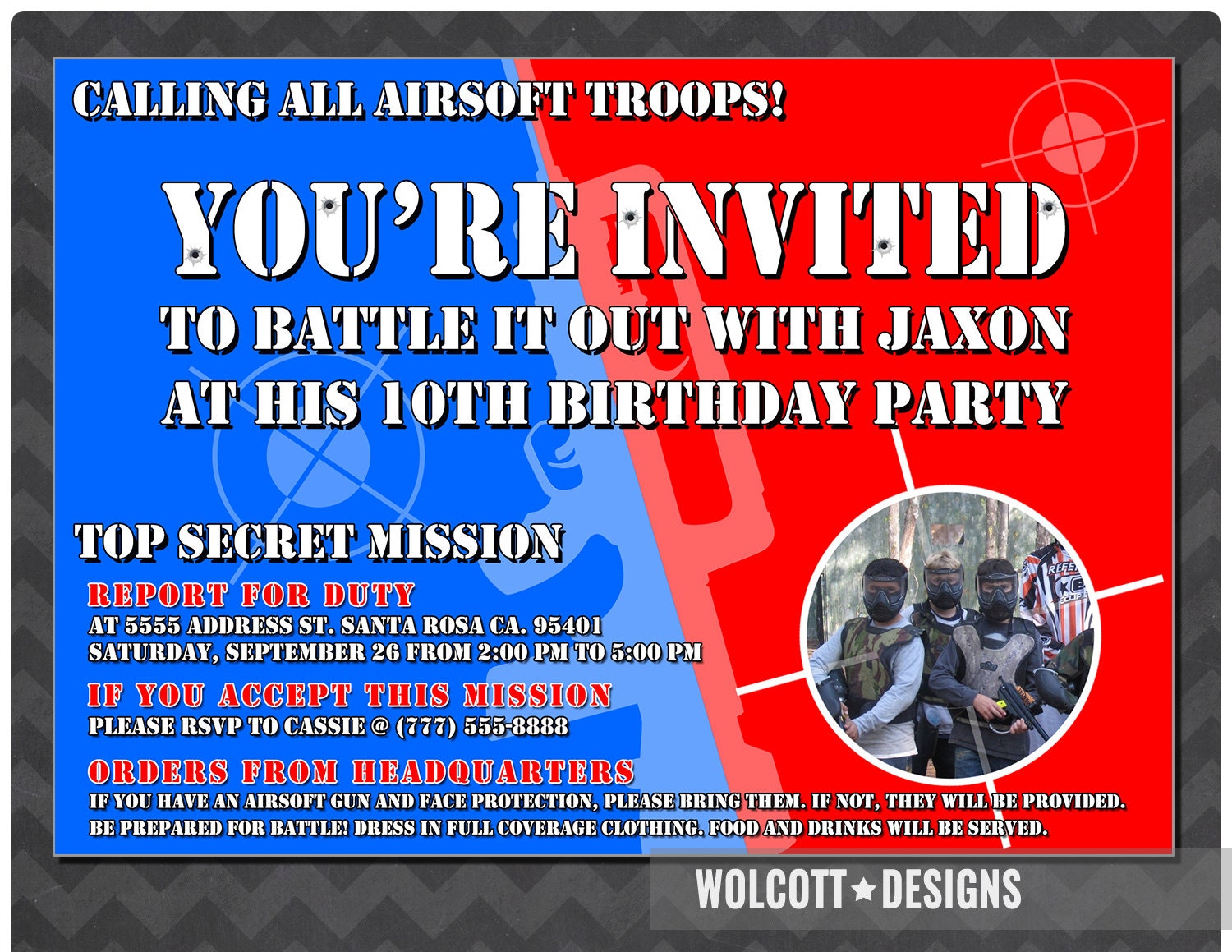 Airsoft Party Invitation Photo Invitation Air Soft War Etsy Airsoft Party Invitation Photo Invitation Air Soft War Etsy