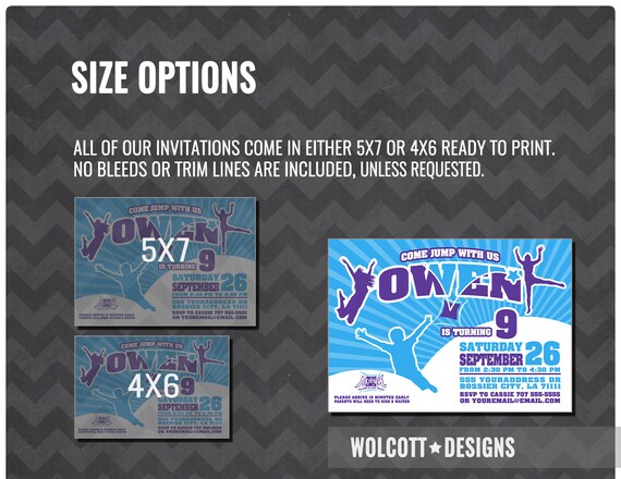 Altitude Trampoline Park Trampoline Party Invitation Bounce Etsy