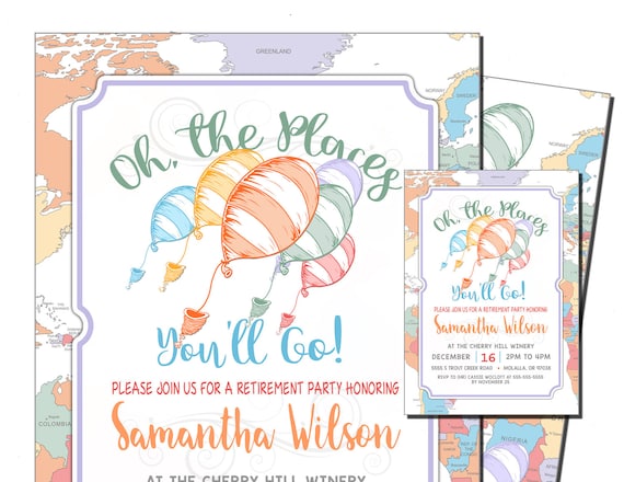 retirement party invitation travel themed retirement party invitations retirement celebrate retire invite surprise retire world map travel party invitations